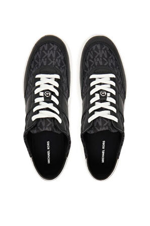 Kadın Kaycee Lace Up Monogram Desenli Sneakers - Siyah/Gümüş | 36,5