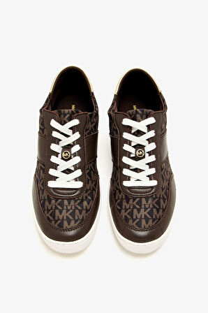 Kadın Kaycee Lace Up Monogram Desenli Sneakers - Kahverengi | 36,5