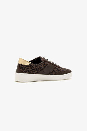 Kadın Kaycee Lace Up Monogram Desenli Sneakers - Kahverengi | 37