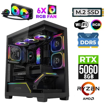 Xaser Clove X200 Ryzen 7 9800X3D 32GB DDR5 Ram 1TB M.2 NVMe SSD 8GB RTX5060 Sıvı Soğutmalı Oyuncu Bilgisayarı