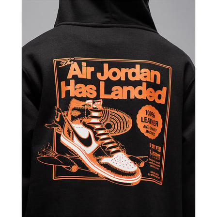 Nike JDB AIR JORDAN HAS LANDED PO Çocuk Siyah Sweatshirt 95F281-023