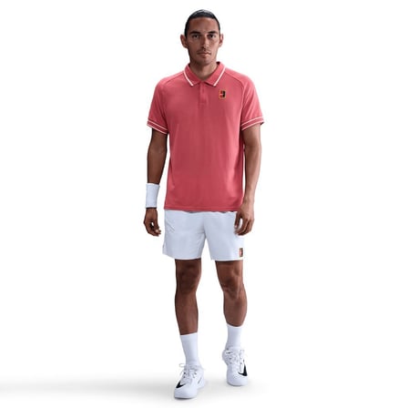 NikeCourt FQ2101-655 Heritage Erkek Tenis Polo Üst - Kırmızı