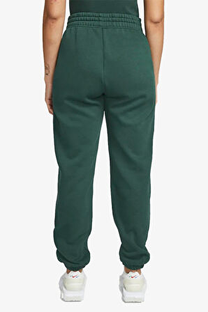 Nike Sportswear Esst. Collection Normal Belli Bol Kesim Koyu Yeşil Kadın Eşofman Altı