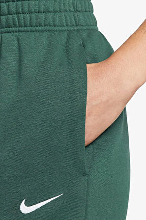 Nike Sportswear Esst. Collection Normal Belli Bol Kesim Koyu Yeşil Kadın Eşofman Altı