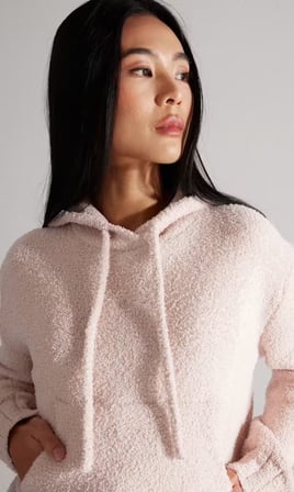 Nike Phoenix Cozy Boucle Hoodie Polar Kumaş Bol Kesim Kadın Sweatshrit