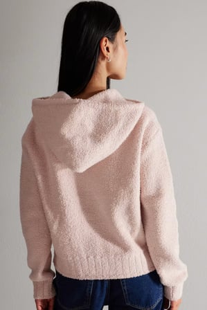 Nike Phoenix Cozy Boucle Hoodie Polar Kumaş Bol Kesim Kadın Sweatshrit