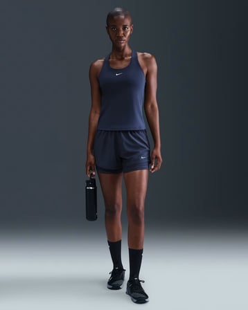 Nike Swoosh DV9897-411 Kadın Orta Destekli Sütyenli Spor Atlet - Lacivert