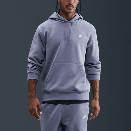 Nike FN3859-499 Club Fleece Erkek Kapüşonlu Sweatshirt - Lila