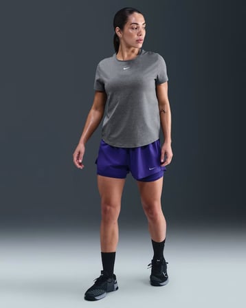 Nike One Classic IB9408-084 Dri-FIT Kısa Kollu Kadın Tişört- Gri
