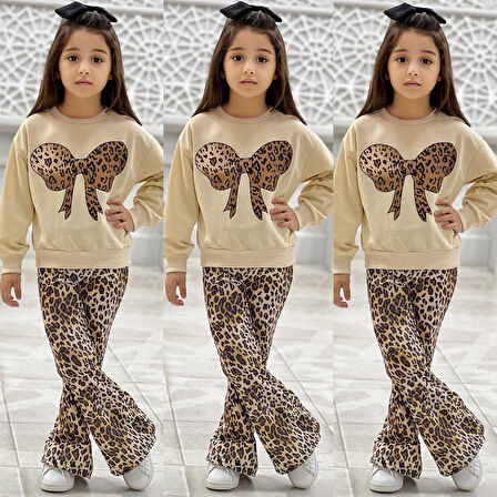 Fiyonk Leopar Pantolon Kombin