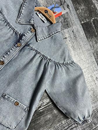 Düğmeli̇ Kot Elbi̇se