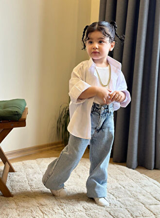 Atlet Pantolon  Gömlek 3’lü Kız Takım