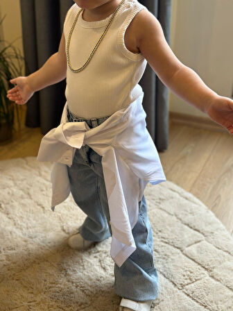 Atlet Pantolon  Gömlek 3’lü Kız Takım