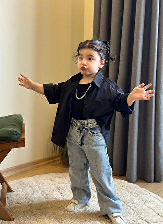 Atlet Pantolon  Gömlek 3’lü Kız Takım