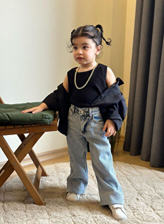 Atlet Pantolon  Gömlek 3’lü Kız Takım