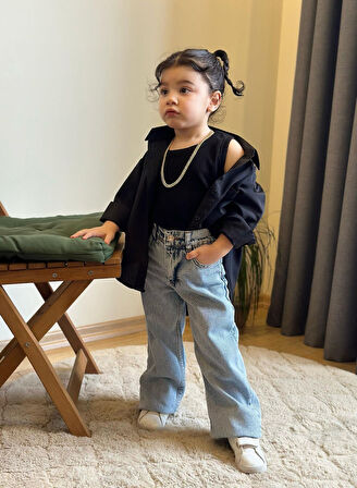 Atlet Pantolon  Gömlek 3’lü Kız Takım