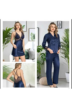 Kadın Sabahlık & Gecelik & Pijama & Şort & Askılı 6'lı Hediyelik Çeyizlik Set L1.JJ.0042.0A.12.013