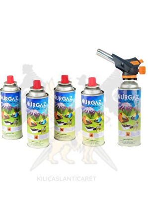 NURGAZ FİREBİRD TORCH + 220 GR 4'LÜ KARTUŞ SET