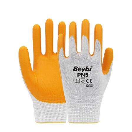 Pn5 No:10 Polyester Astarlı Nitril Eldiven  288 Çift