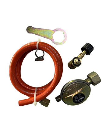 Tekli Portatif Ocak Tüp Girişli Siyah+Dedantör Set+220Gr 3 Adet