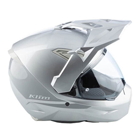 Klim X1 Alpha Carbon Korumalı ADV Motosiklet Kaskı Gümüş  Gri