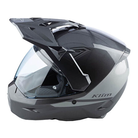 Klim X1 Alpha Carbon Korumalı ADV Motosiklet Kaskı Metalik Gri  Gri