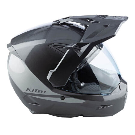 Klim X1 Alpha Carbon Korumalı ADV Motosiklet Kaskı Metalik Gri  Gri
