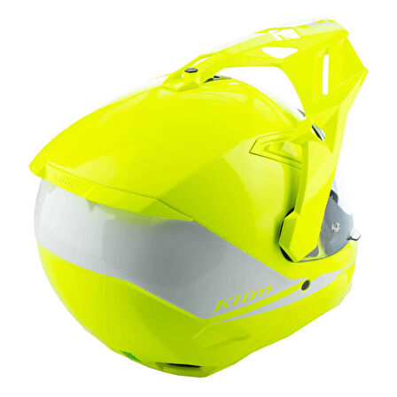 Klim X1 Alpha Carbon Korumalı ADV Motosiklet Kaskı Sarı  Beyaz