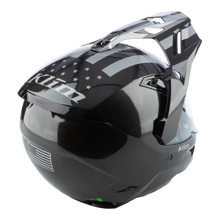 Klim X1 Alpha Carbon Patroit Korumalı ADV Motosiklet Kaskı Metalik Siyah
