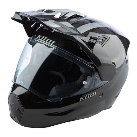 Klim X1 Alpha Carbon Patroit Korumalı ADV Motosiklet Kaskı Metalik Siyah