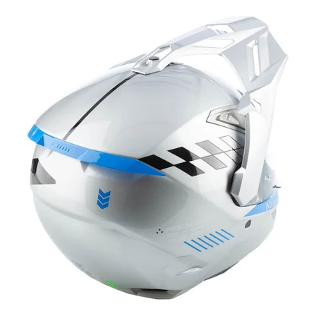 Klim X1 Alpha Carbon Concept Korumalı ADV Motosiklet Kaskı Beyaz  Mavi