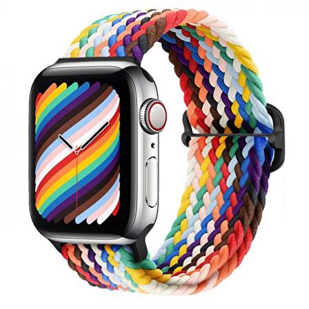 Polham Apple Watch 1/2/3/4/5/6/7/8 İçin 42-44-45MM Uyumlu Japon Tokalı Elastik Kayış Kordon
