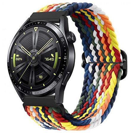 Polham Samsung Gear S3 Watch 4 22MM ve Samsung GT2 GT2E 46MM Uyumlu Elastik Ultra Hafif Şık Kayış,