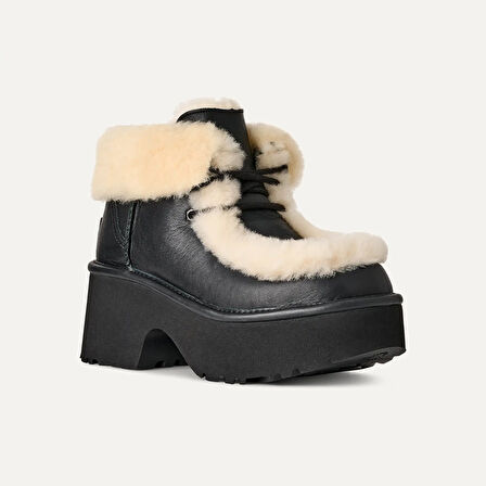 Kadın Bot 1176110 UGG W ESMEE LEATHER LACE UP BLACK (SIYAH)