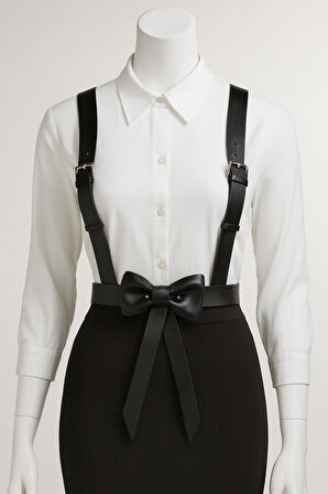 Kurdele Detaylı Şık Vücut Kemer Aksesuarı