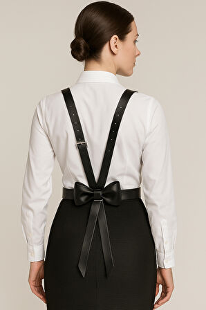 Kurdele Detaylı Şık Vücut Kemer Aksesuarı