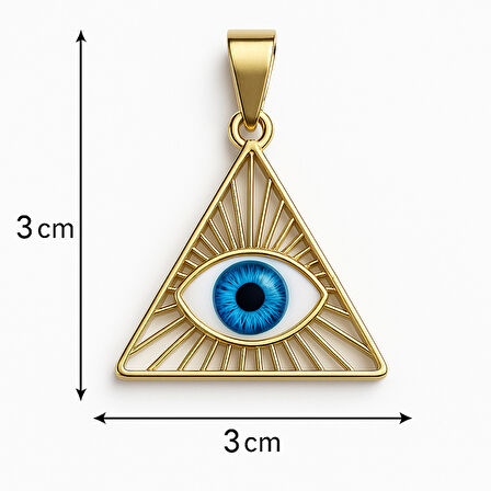 Altın Oran Piramit – Üçgen Göz Kolye Ucu