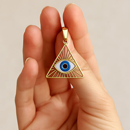 Altın Oran Piramit – Üçgen Göz Kolye Ucu