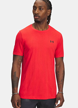 Under Armour 1388129-713-Vanish Seamless Novelty Kırmızı Bisiklet Yaka Normal Düz Erkek T-Shirt