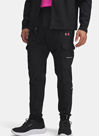 Under Armour 6004966-001-UA Tech Utility Woven P Siyah Normal Bel Normal Düz Erkek Eşofman Altı