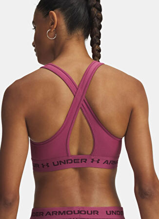 Under Armour 1361034-659-Crossback Mid Bra Kırmızı Sporcu Sütyeni