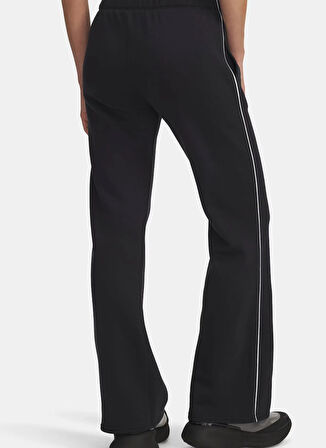 Under Armour 6003711-003-UA Rival Flc Piped Pant Siyah Lastikli Bel Normal Düz Kadın Eşofman Altı