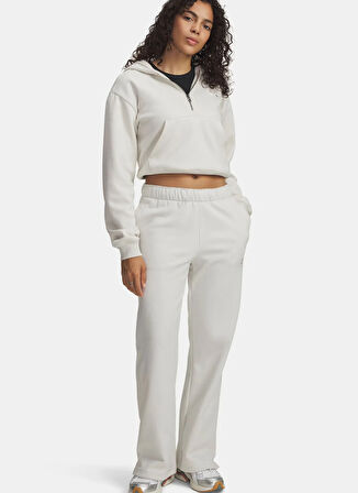 Under Armour 6004853-110-UA Icon Vida Flc Pant Beyaz Lastikli Bel Normal Düz Kadın Eşofman Altı