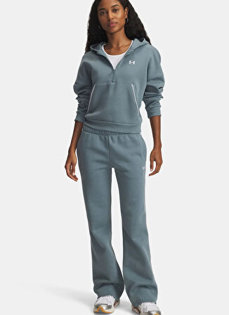 Under Armour 6003711-587-UA Rival Flc Piped Pant Mavi Lastikli Bel Normal Düz Kadın Eşofman Altı