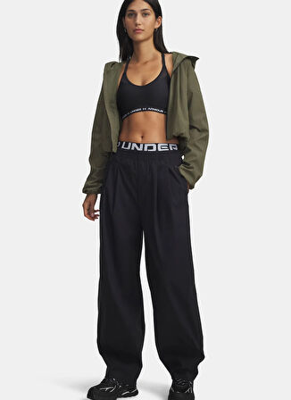 Under Armour 6007027-001-UA Unstoppable Woven Siyah Lastikli Bel Normal Düz Kadın Eşofman Altı