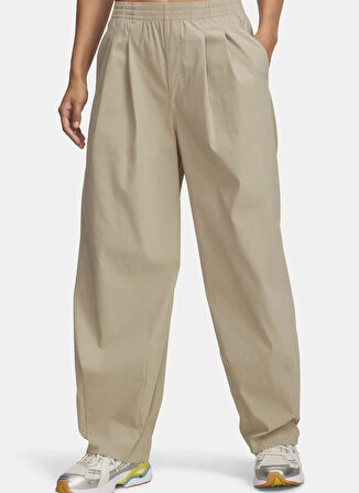 Under Armour 6007027-299-UA Unstoppable Woven Kahve Lastikli Bel Normal Düz Kadın Eşofman Altı