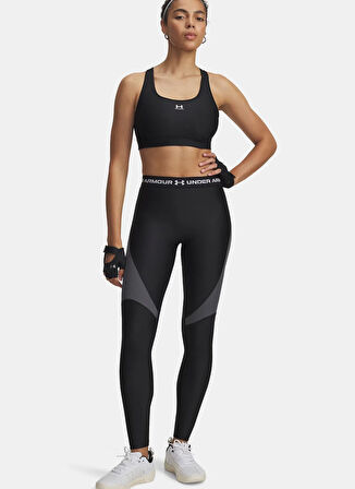 Under Armour 6003983-004-UA HG Rib Legging Siyah Parçalı Kadin Tayt
