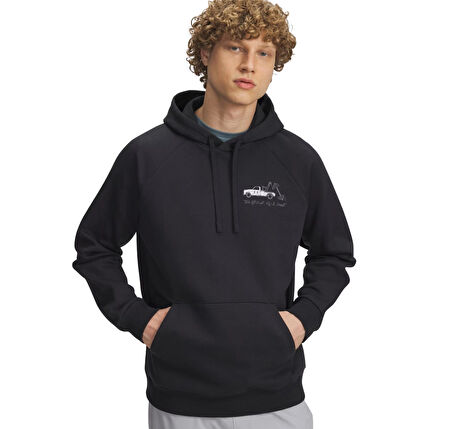 A6003955-001 Under Armour Ua Rival Fleece Hbr Logo Hd Erkek Sweatshirt Siyah