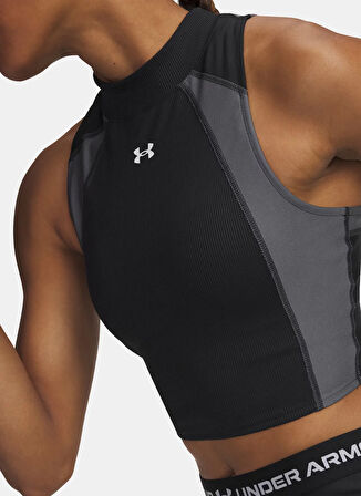 Under Armour 6003985-001-UA HG Rib Tank Siyah Dar Düz Kadın Atlet