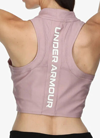 Under Armour 6003985-673-UA HG Rib Tank Pembe Dar Düz Kadın Atlet